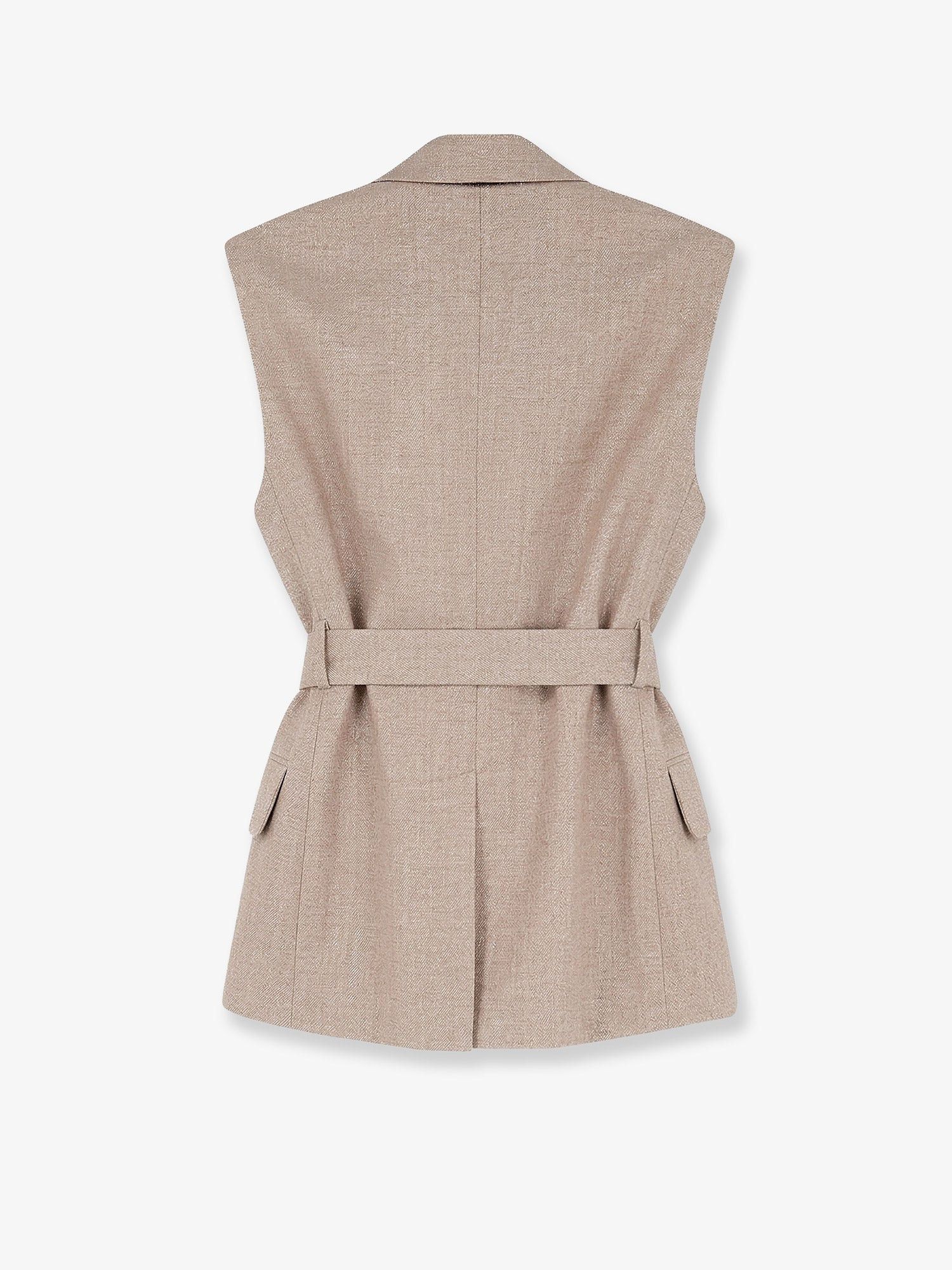 Brunello Cucinelli Sleeveless Linen Blazer Size S / US 4 / IT 40 - 2 Thumbnail