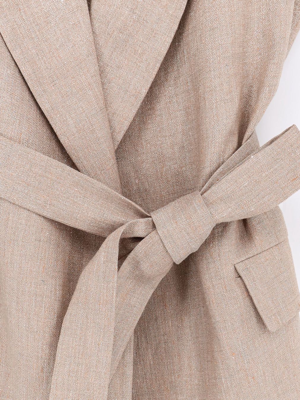 Brunello Cucinelli Sleeveless Linen Blazer Size M / US 6-8 / IT 42-44 - 3 Thumbnail