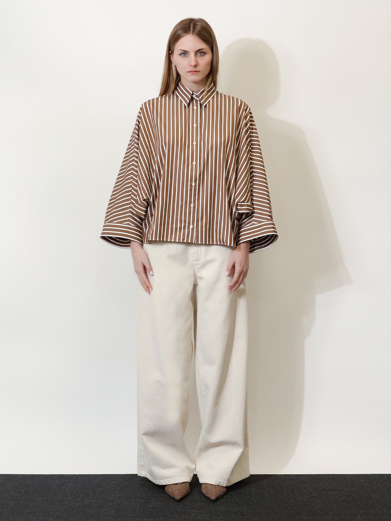 Brunello Cucinelli Striped Cotton Shirt Size S / US 4 / IT 40 - 4 Thumbnail