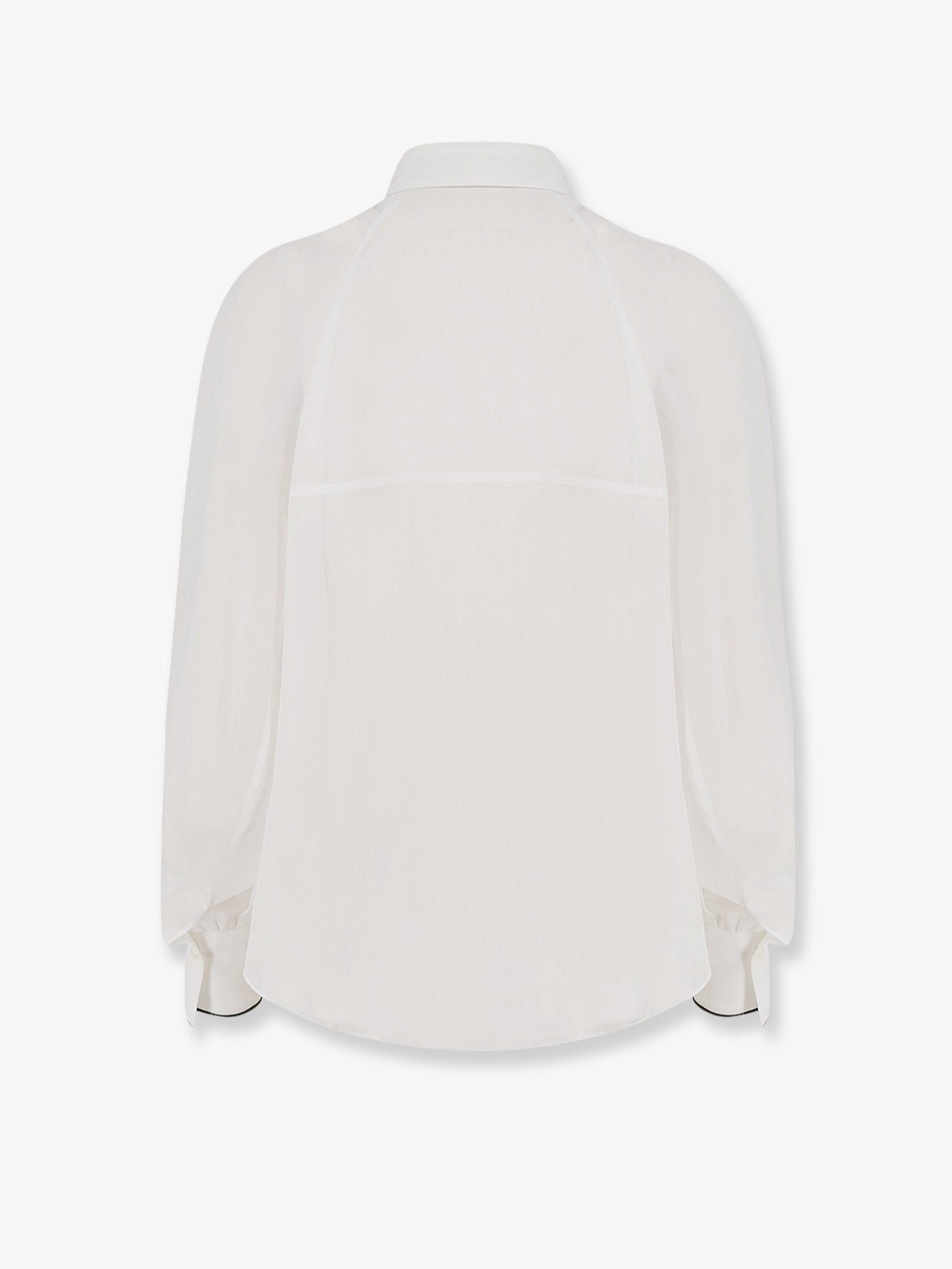 Brunello Cucinelli Cotton Shirt With Monili Detail Size L / US 10 / IT 46 - 2 Thumbnail