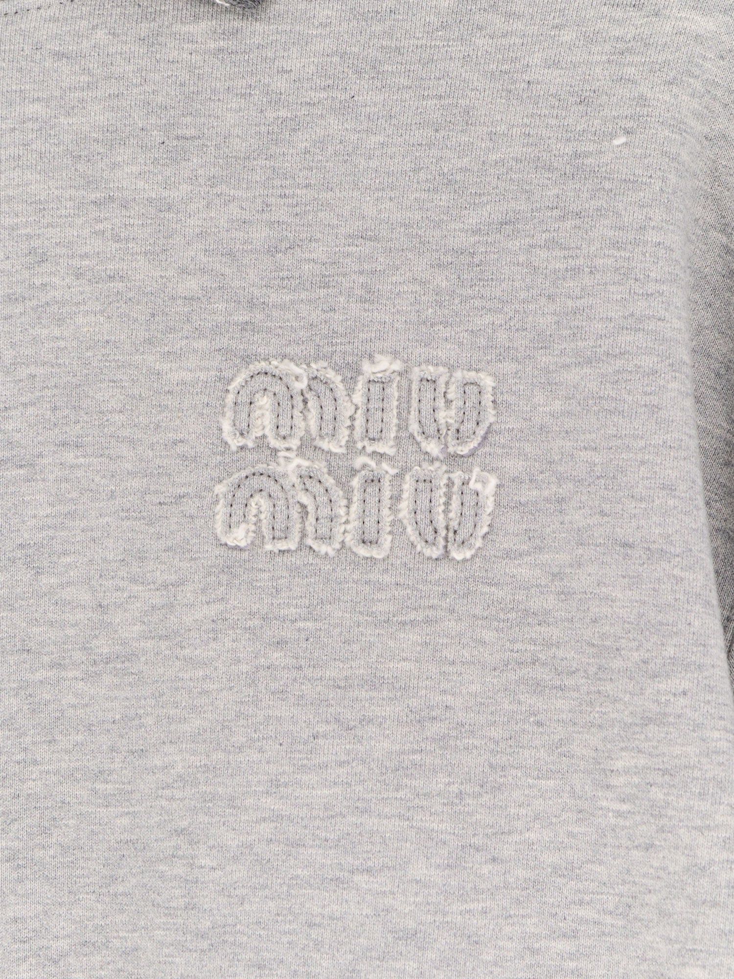 Miu Miu Melange Cotton Sweatshirt Size M / US 6-8 / IT 42-44 - 3 Thumbnail