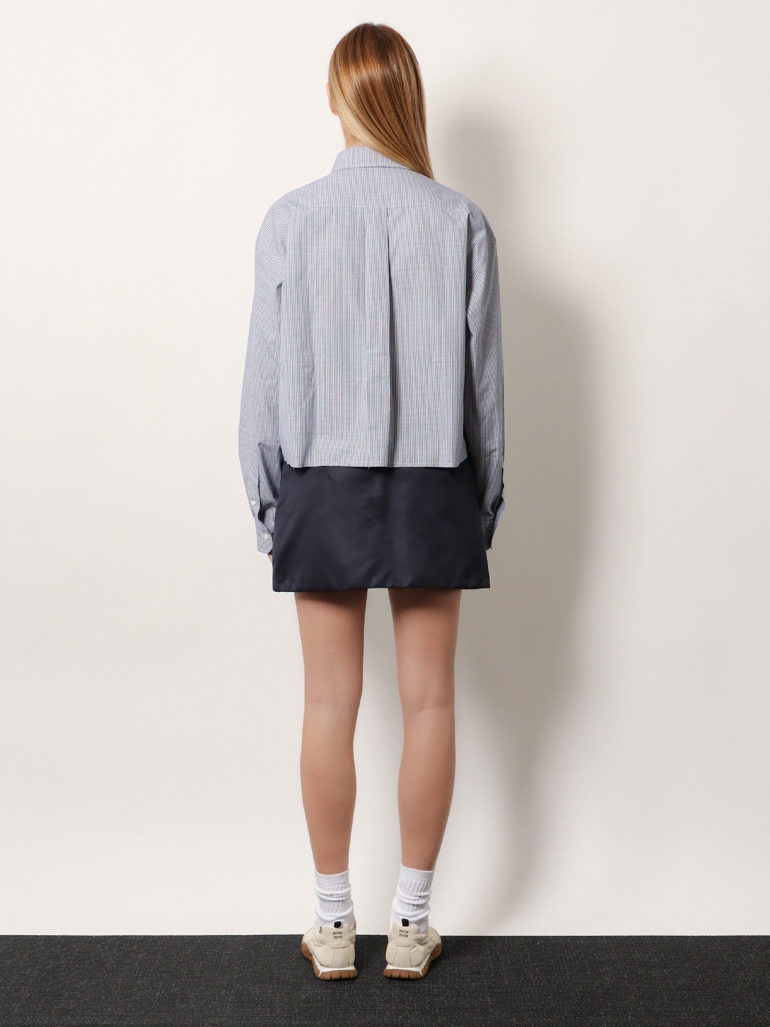 Miu Miu Pin Check Cotton Shirt Size S / US 4 / IT 40 - 5 Thumbnail