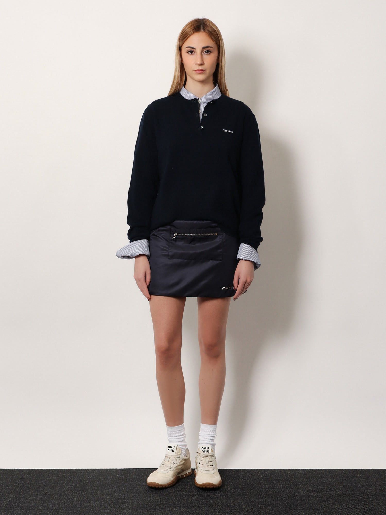 Miu Miu Pin Check Cotton Shirt Size M / US 6-8 / IT 42-44 - 3 Thumbnail