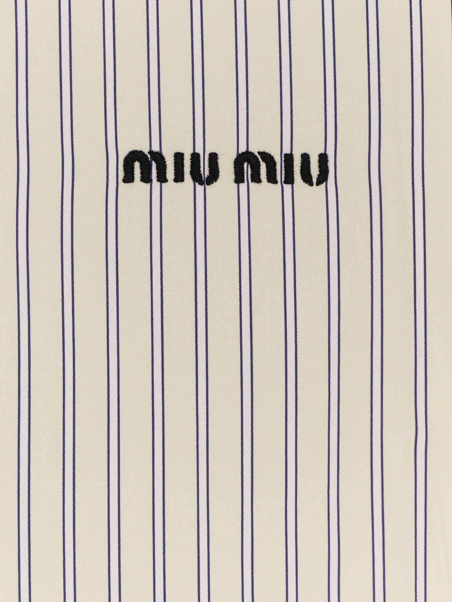 Miu Miu Striped Cotton Shirt Size S / US 4 / IT 40 - 3 Thumbnail