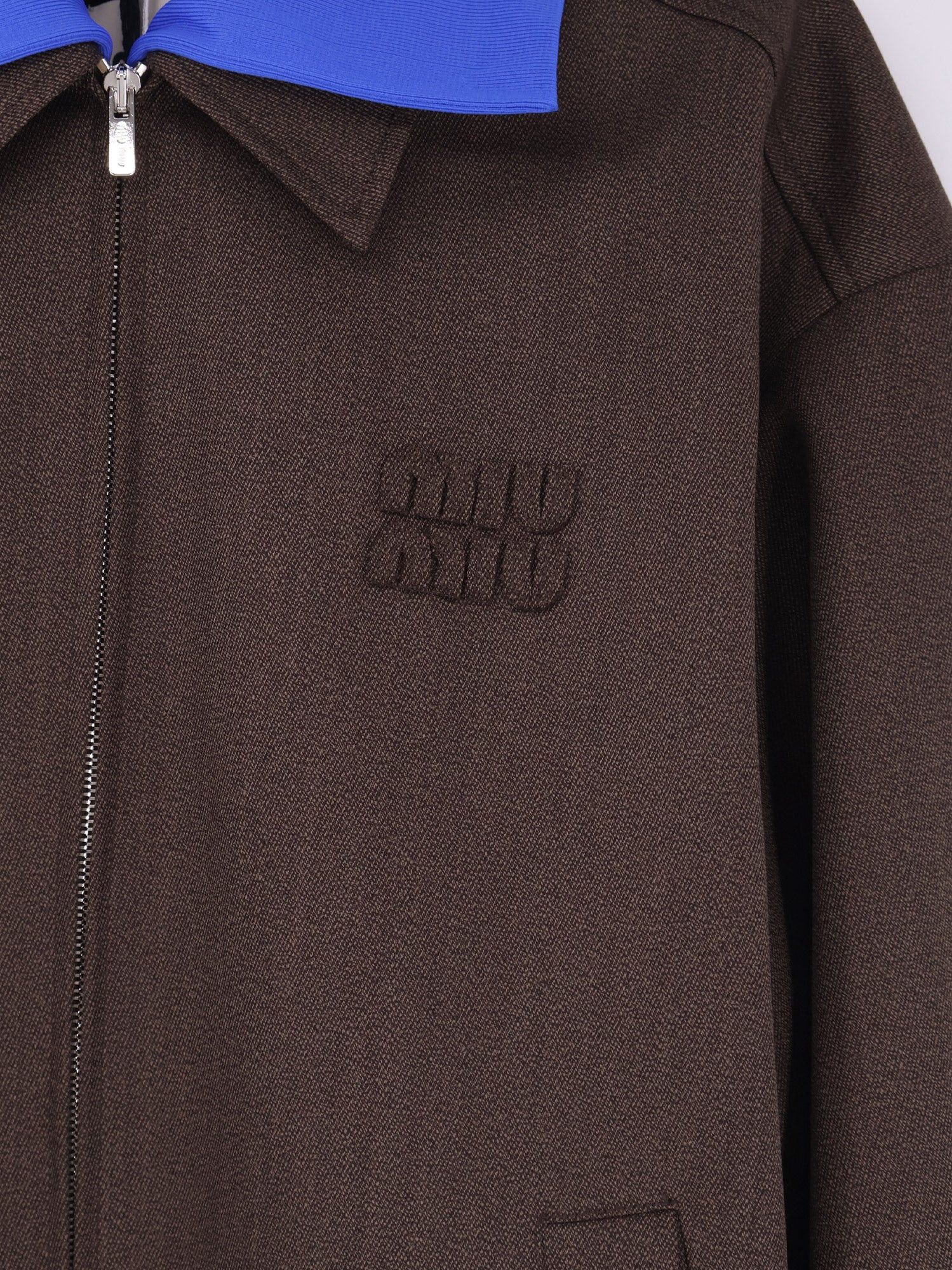 Miu Miu Virgin Wool Jacket With Logo Detail Size M / US 6-8 / IT 42-44 - 3 Thumbnail
