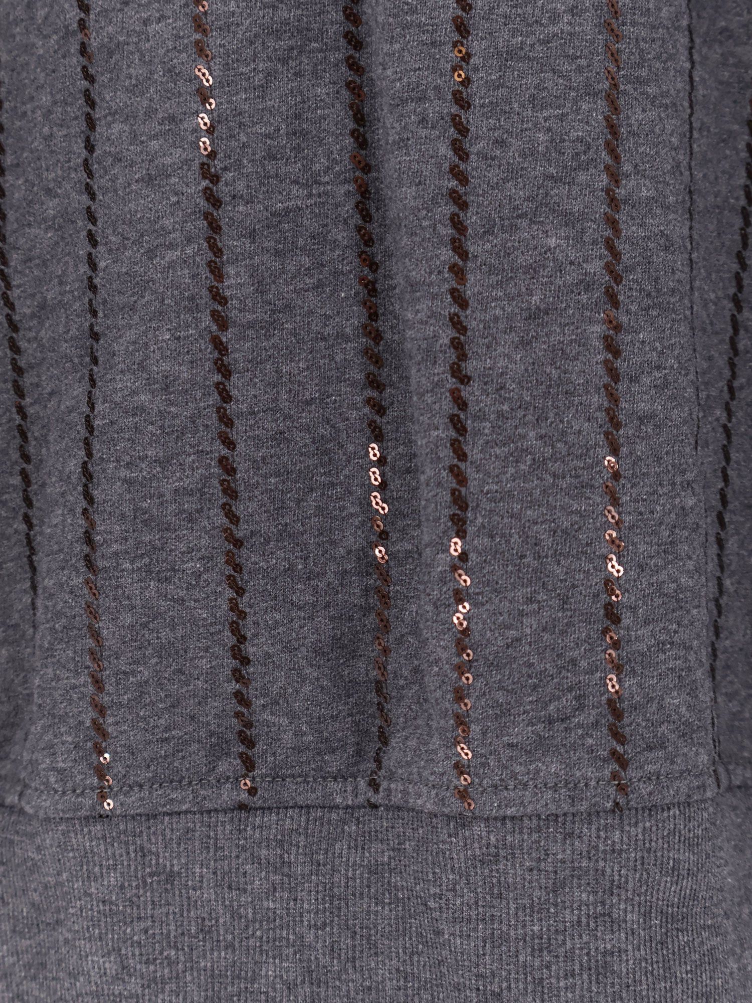 Brunello Cucinelli Dazzling Chalk Stripe Embroidery Cotton Sweatshirt Size M / US 6-8 / IT 42-44 - 3 Thumbnail