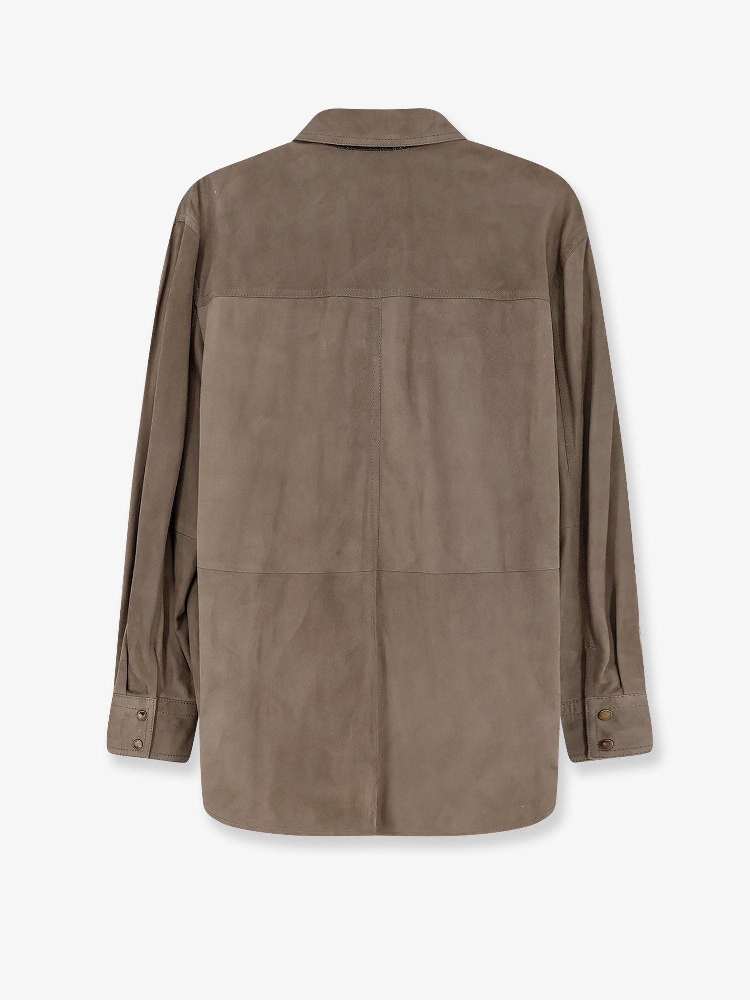 Brunello Cucinelli Suede Shirt Size M / US 6-8 / IT 42-44 - 2 Thumbnail