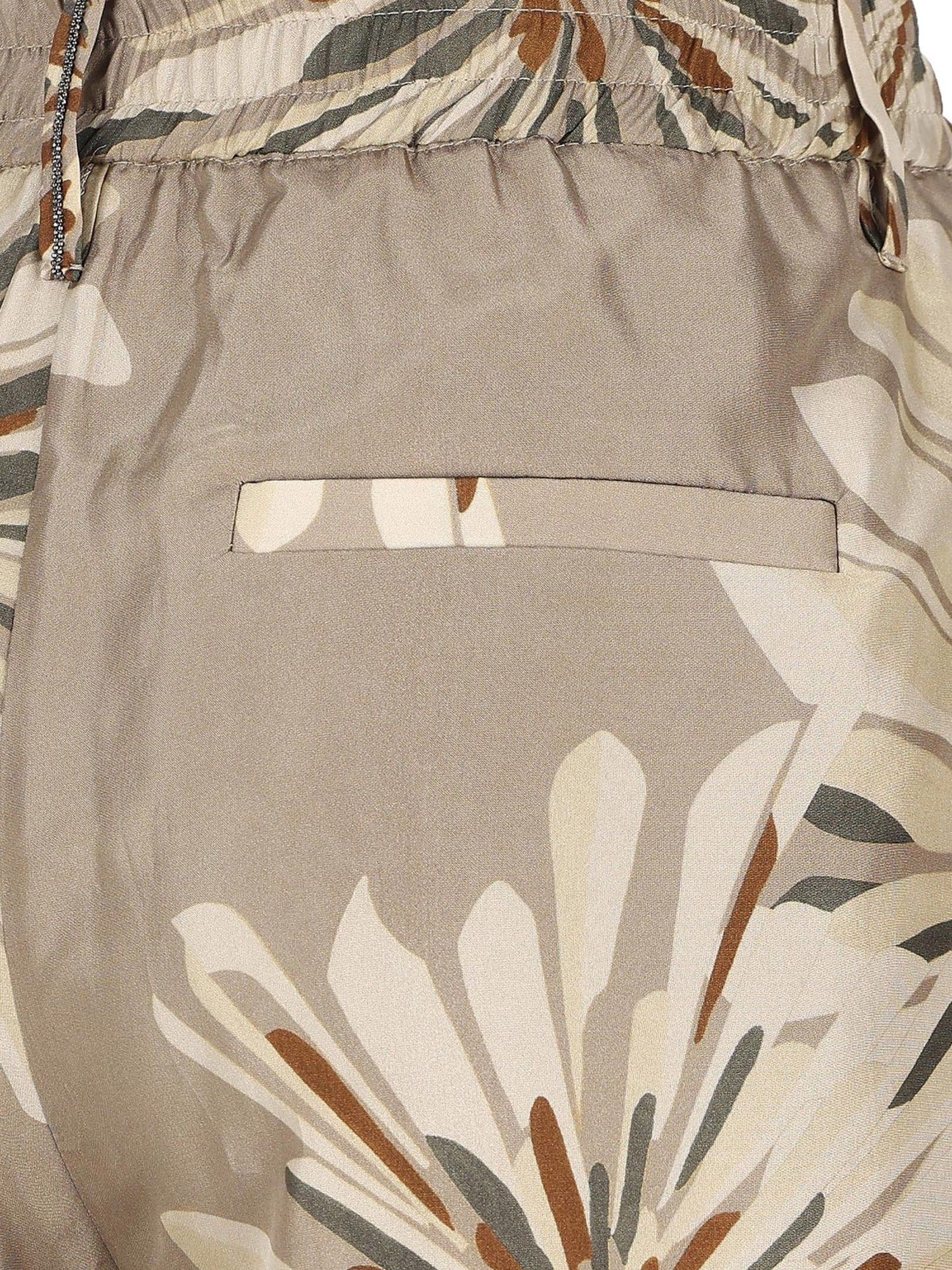Brunello Cucinelli Printed Silk Trousers Size 28" / US 6 / IT 42 - 3 Thumbnail