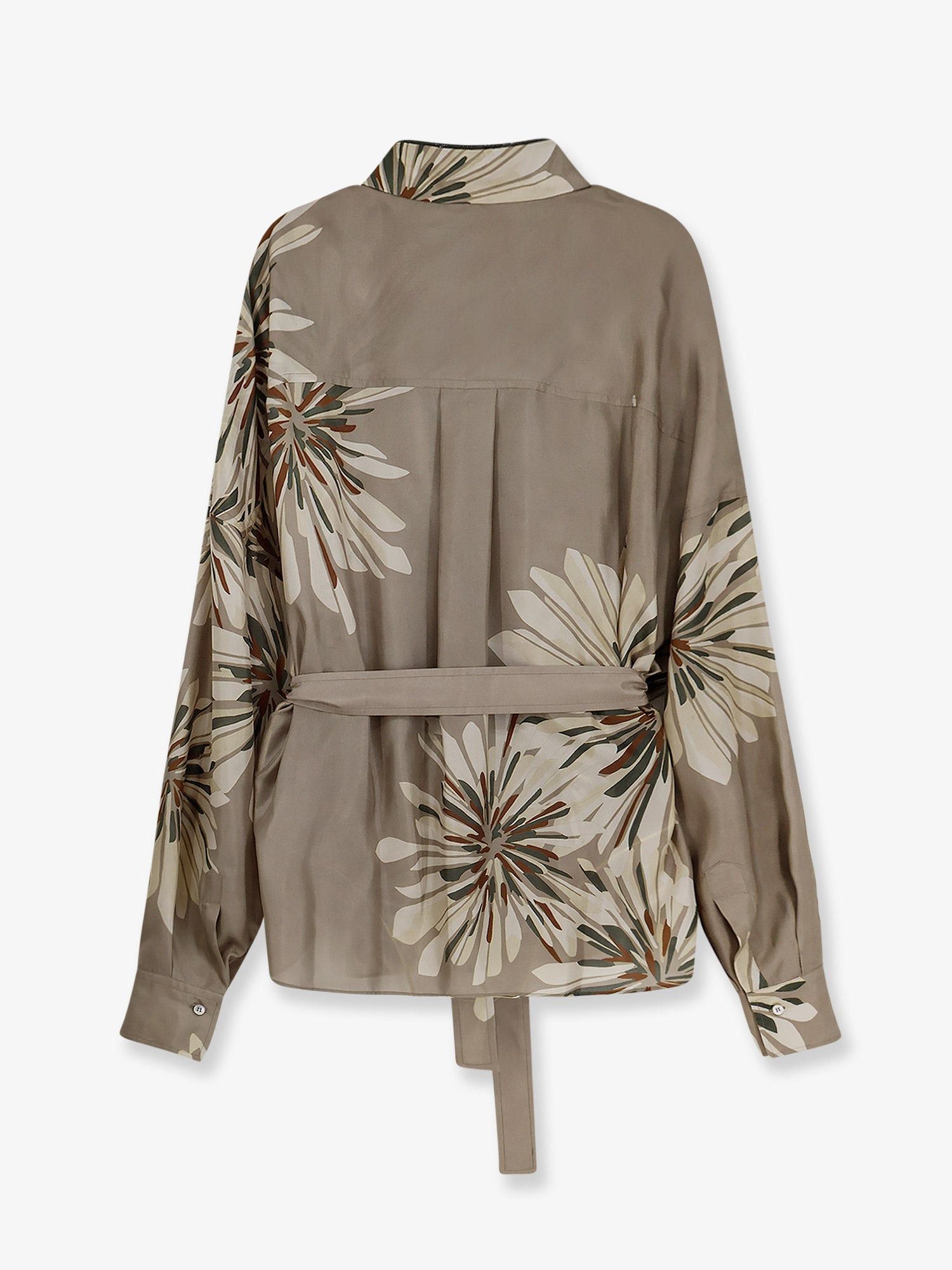 Brunello Cucinelli Silk Shirt With Belt Size L / US 10 / IT 46 - 2 Thumbnail