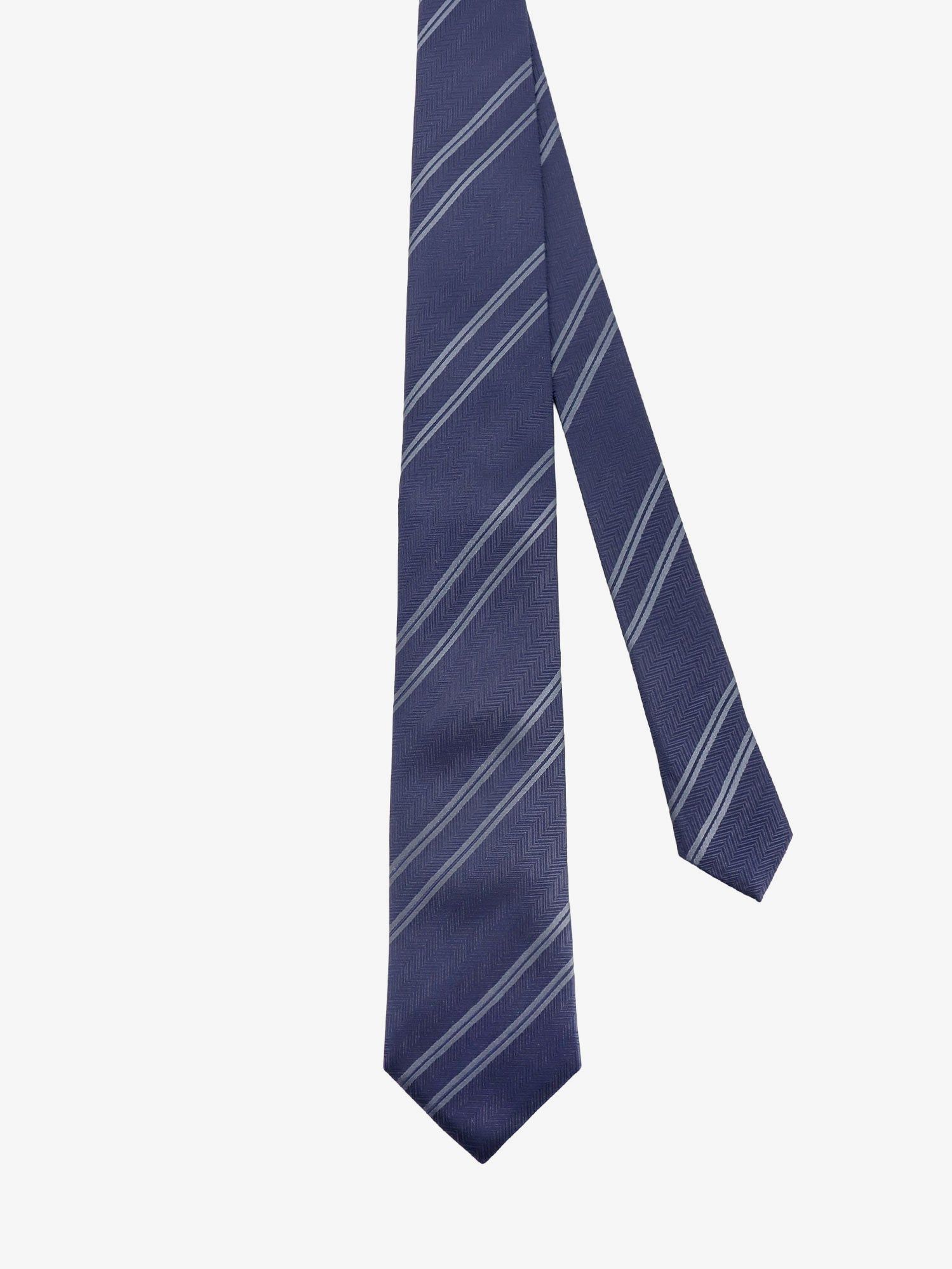 Brunello Cucinelli Regimental Motif Silk Tie Size ONE SIZE - 2 Thumbnail