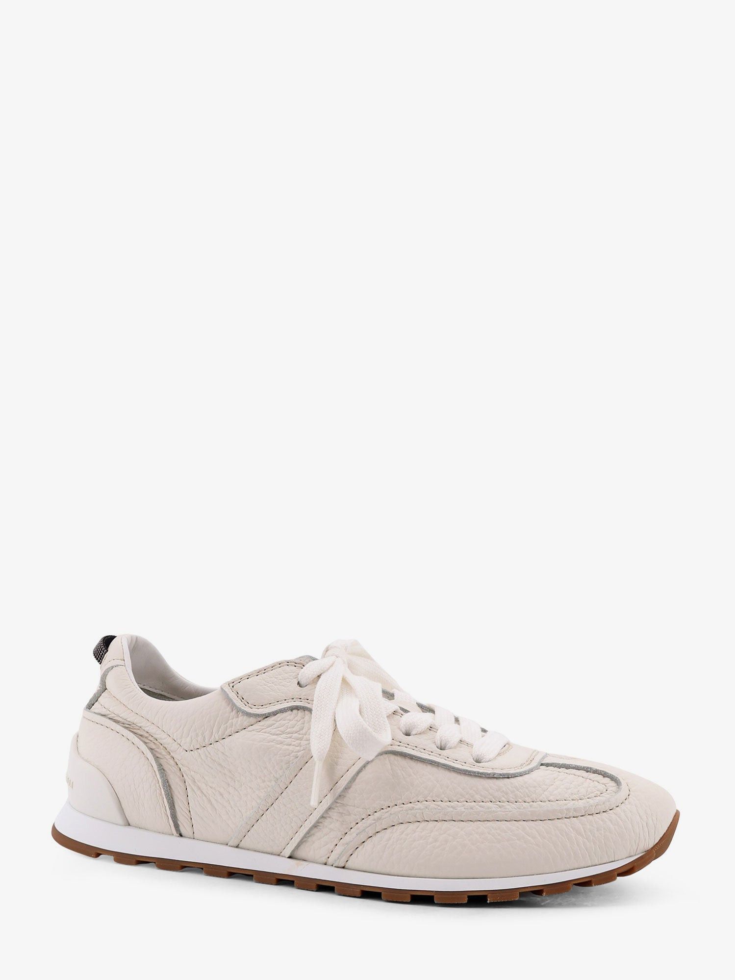 Brunello Cucinelli Leather Sneakers With Monili On The Back Size US 8 / IT 38 - 2 Thumbnail