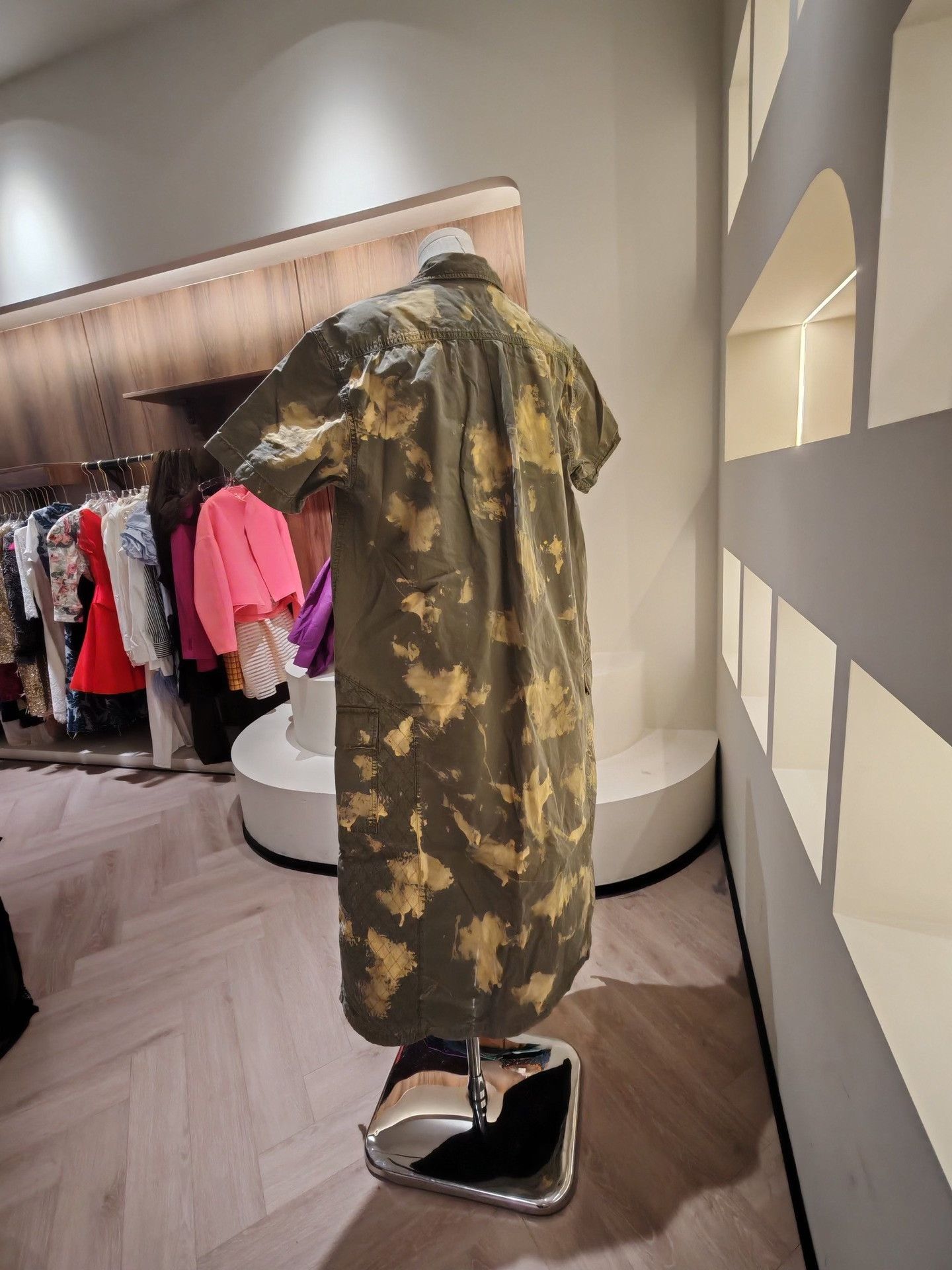 PHENOMENON PHENOMENON Camouflage Distressed Shirt Dress SS2015 Size M / US 6-8 / IT 42-44 - 2 Thumbnail