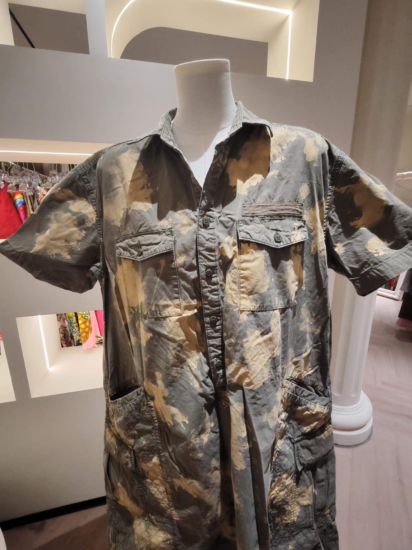 PHENOMENON PHENOMENON Camouflage Distressed Shirt Dress SS2015 Size M / US 6-8 / IT 42-44 - 6 Thumbnail
