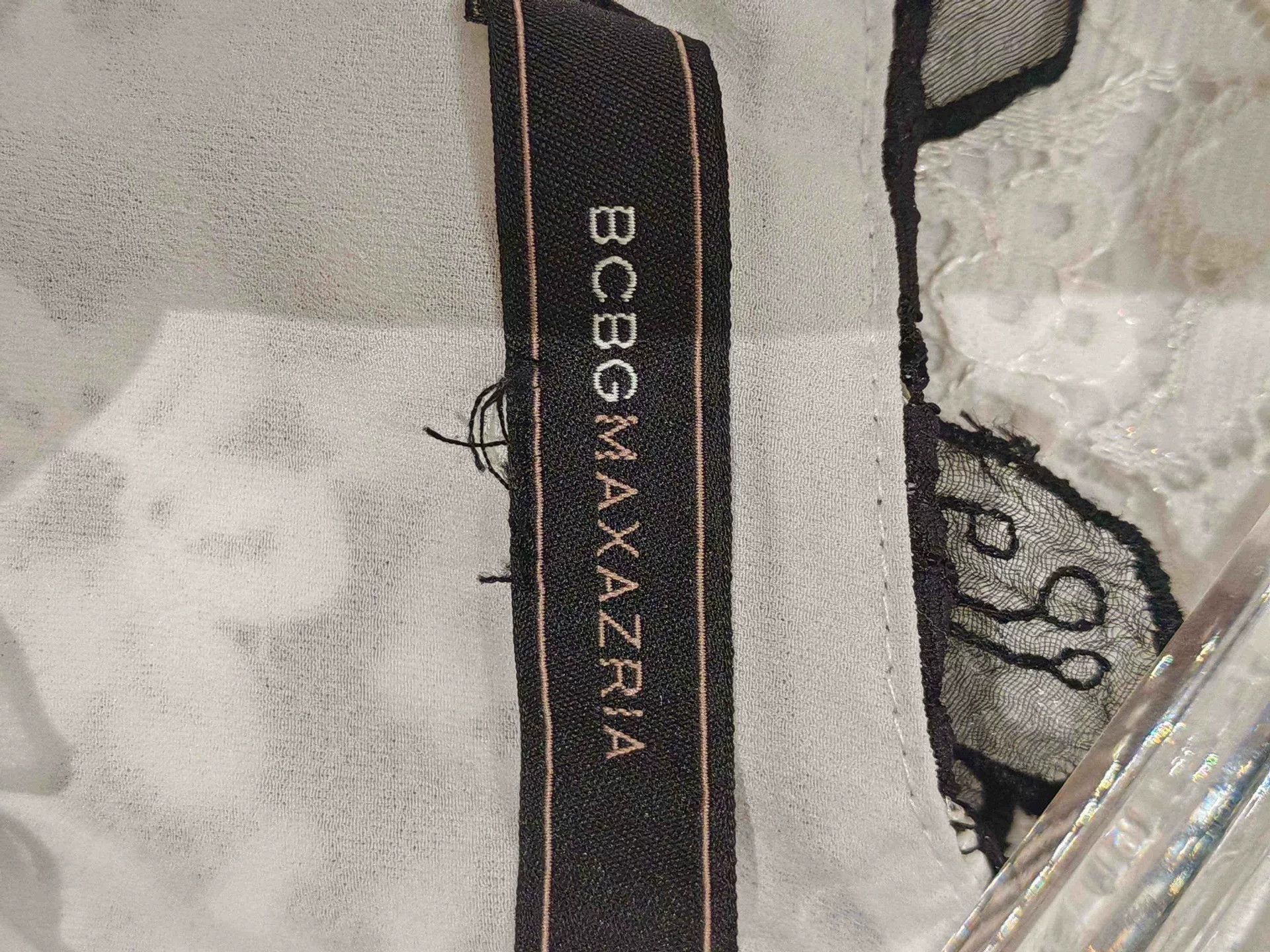 Bcbgmaxazria BCBG Black & White Lace Dress Size M / US 6-8 / IT 42-44 - 3 Thumbnail