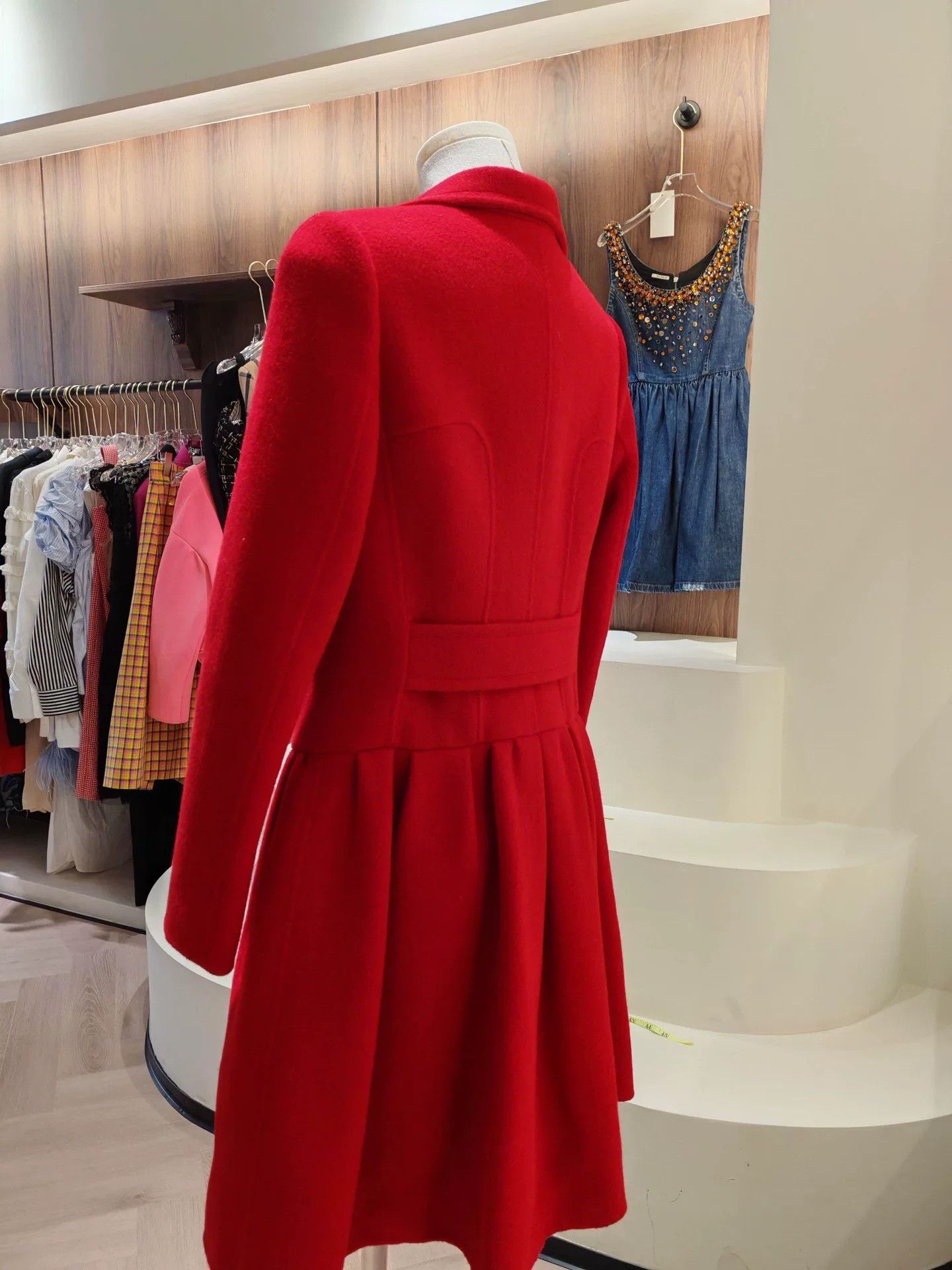 Other SJ Red Woolen Coat Size M / US 6-8 / IT 42-44 - 2 Thumbnail