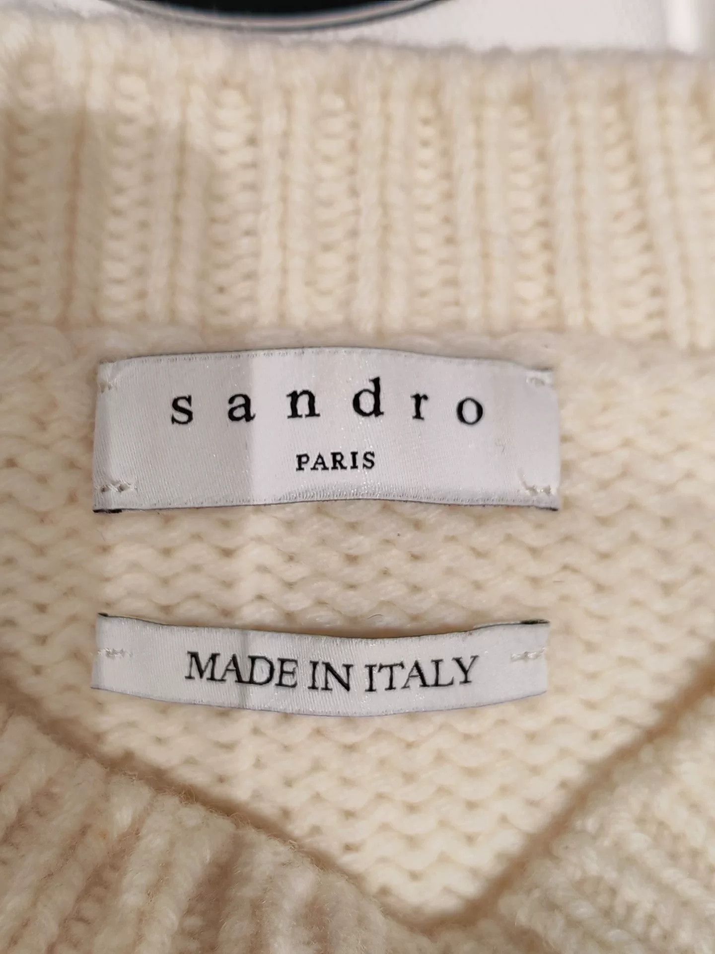 Sandro Sandro Jacquard Ribbed Trim Knit Top Size M / US 6-8 / IT 42-44 - 3 Thumbnail