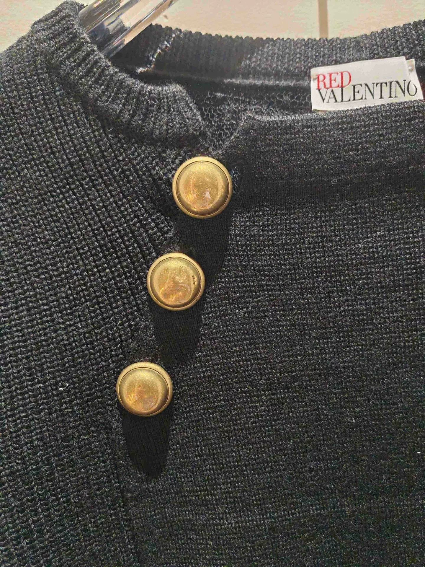RED Valentino Red Valentino Black Knit Top Size M / US 6-8 / IT 42-44 - 5 Thumbnail