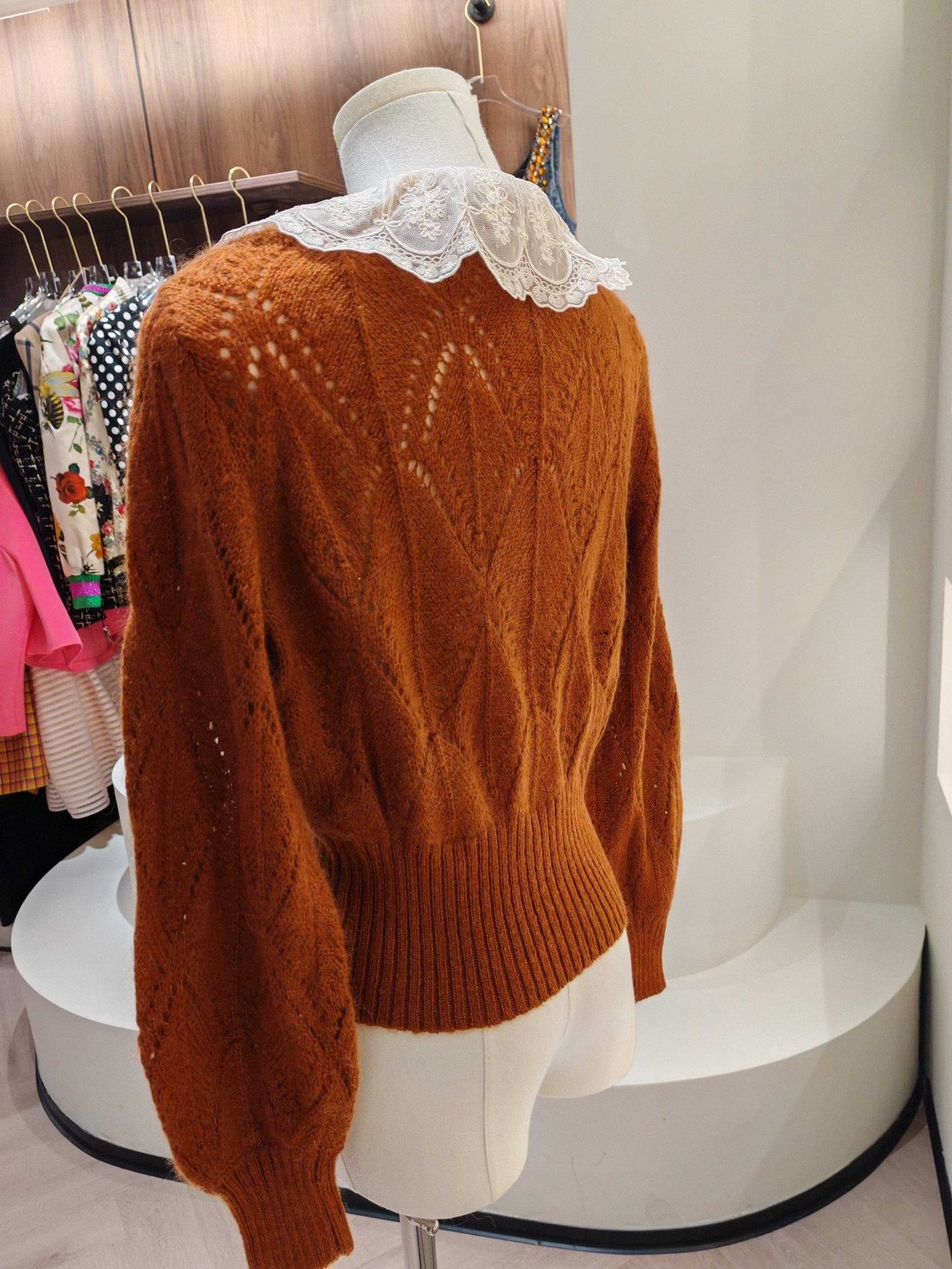Joya Jorya Lace Collar Cardigan Size M / US 6-8 / IT 42-44 - 2 Thumbnail