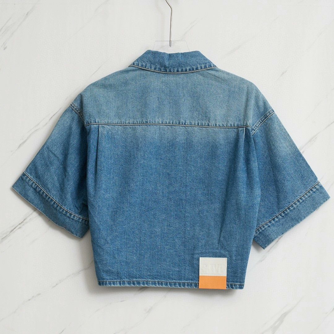 Other SJYP Embroidered Washed Denim Jacket Size S / US 4 / IT 40 - 5 Thumbnail