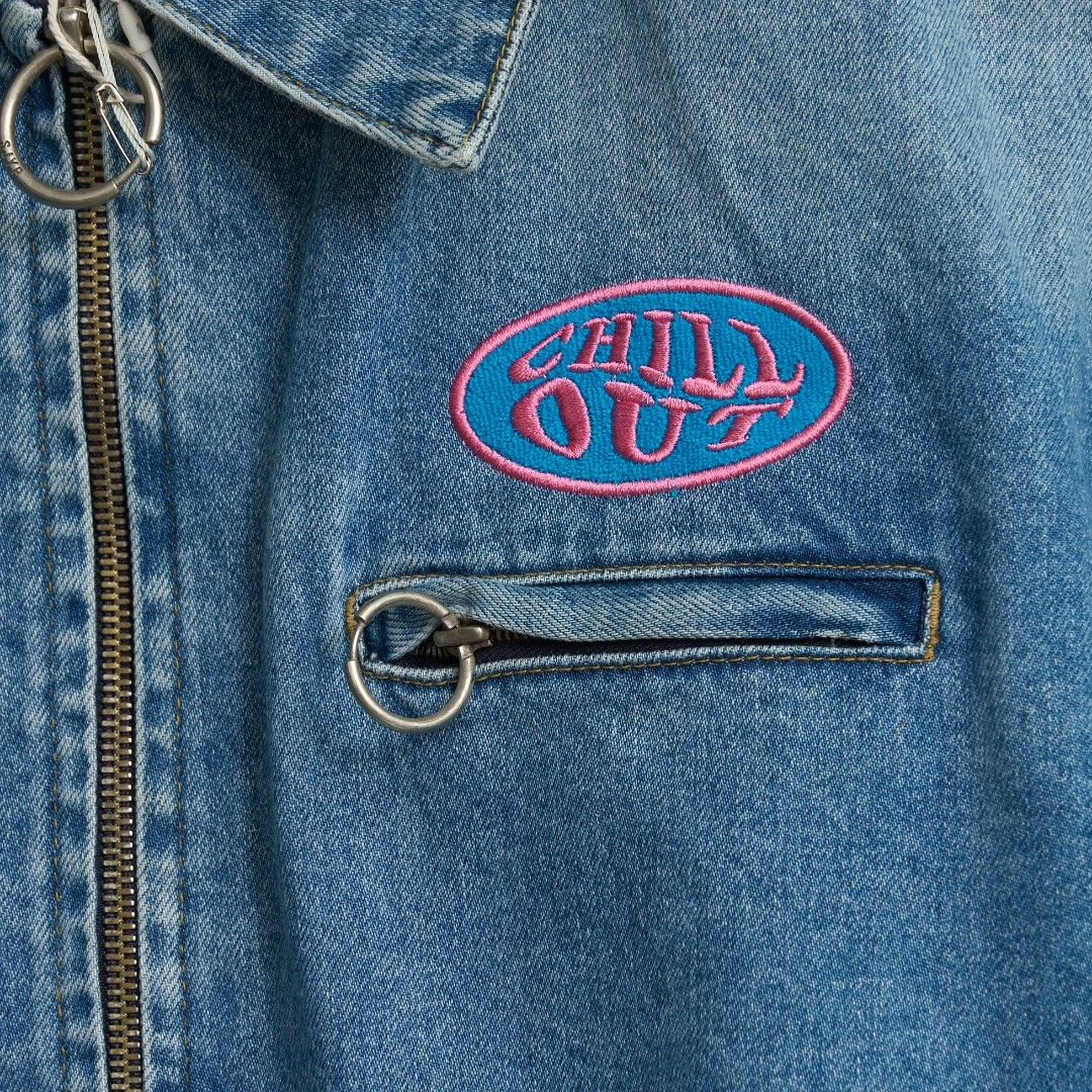 Other SJYP Embroidered Washed Denim Jacket Size S / US 4 / IT 40 - 4 Thumbnail