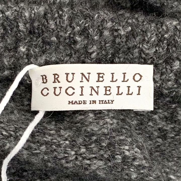 Brunello Cucinelli Brunello Cucinelli Gray Sequined Alpaca V-Neck Sweater Size M / US 6-8 / IT 42-44 - 5 Thumbnail