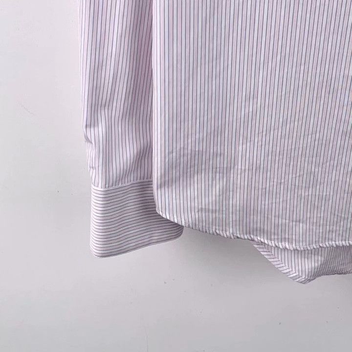 Dior Dior 2024 Pink Vertical Stripe Logo Shirt Size M / US 6-8 / IT 42-44 - 4 Thumbnail
