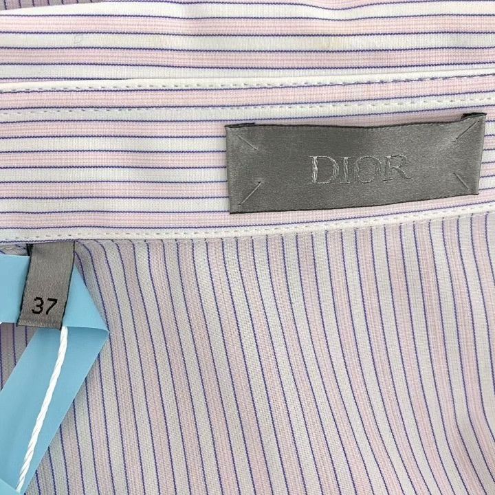 Dior Dior 2024 Pink Vertical Stripe Logo Shirt Size M / US 6-8 / IT 42-44 - 5 Thumbnail
