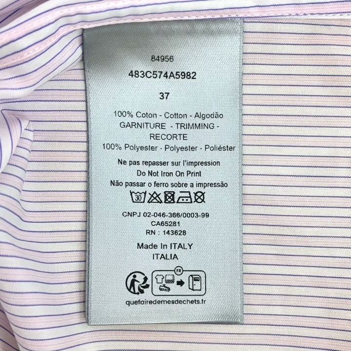 Dior Dior 2024 Pink Vertical Stripe Logo Shirt Size M / US 6-8 / IT 42-44 - 6 Thumbnail