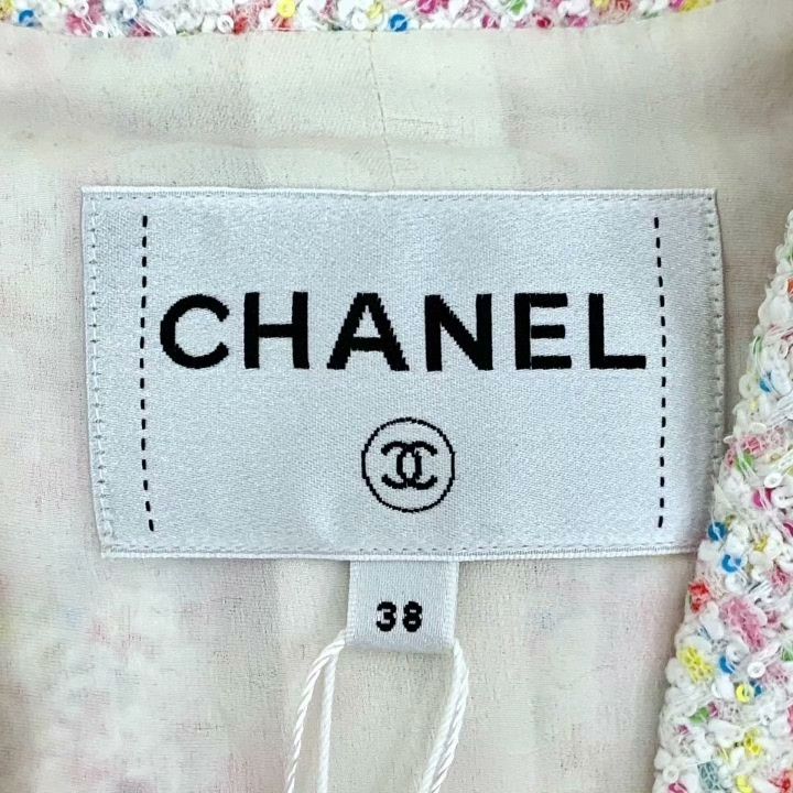 Chanel Chanel 25P Pink V-Neck Tweed Jacket Size S / US 4 / IT 40 - 6 Thumbnail