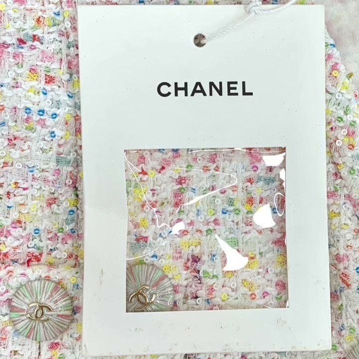 Chanel Chanel 25P Pink V-Neck Tweed Jacket Size S / US 4 / IT 40 - 9 Thumbnail