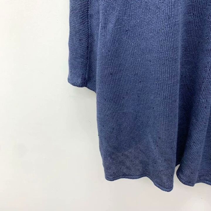 Brunello Cucinelli Brunello Cucinelli Blue Sequined Linen V-neck Knit Size M / US 6-8 / IT 42-44 - 4 Thumbnail