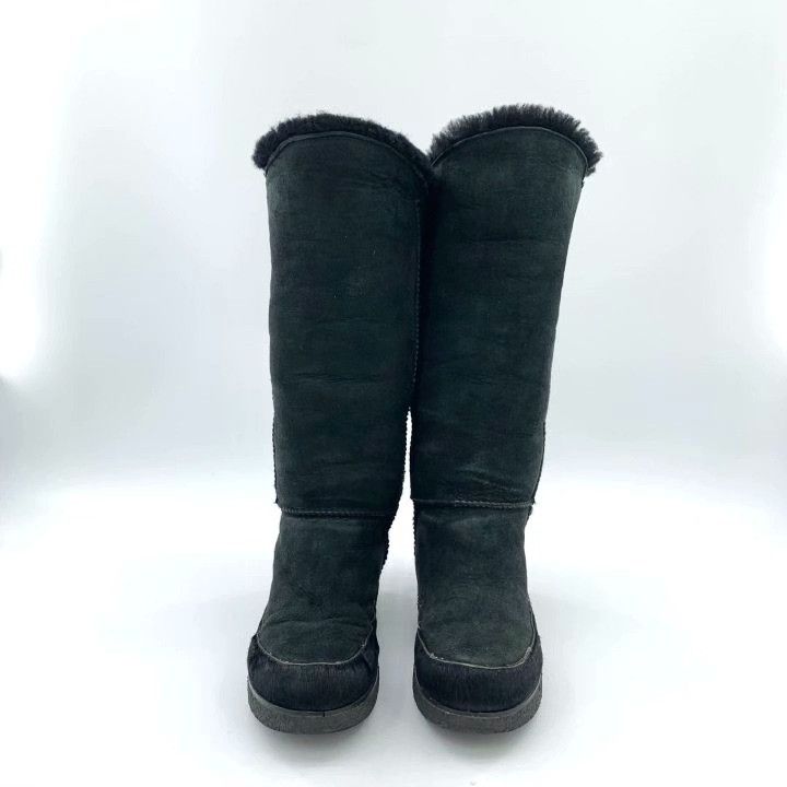 Other Stella Luna Black Fur-Lined Flat Mid-Calf Boots Size US 4 / IT 34 - 3 Thumbnail
