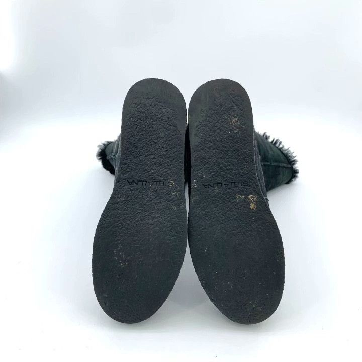 Other Stella Luna Black Fur-Lined Flat Mid-Calf Boots Size US 4 / IT 34 - 5 Thumbnail