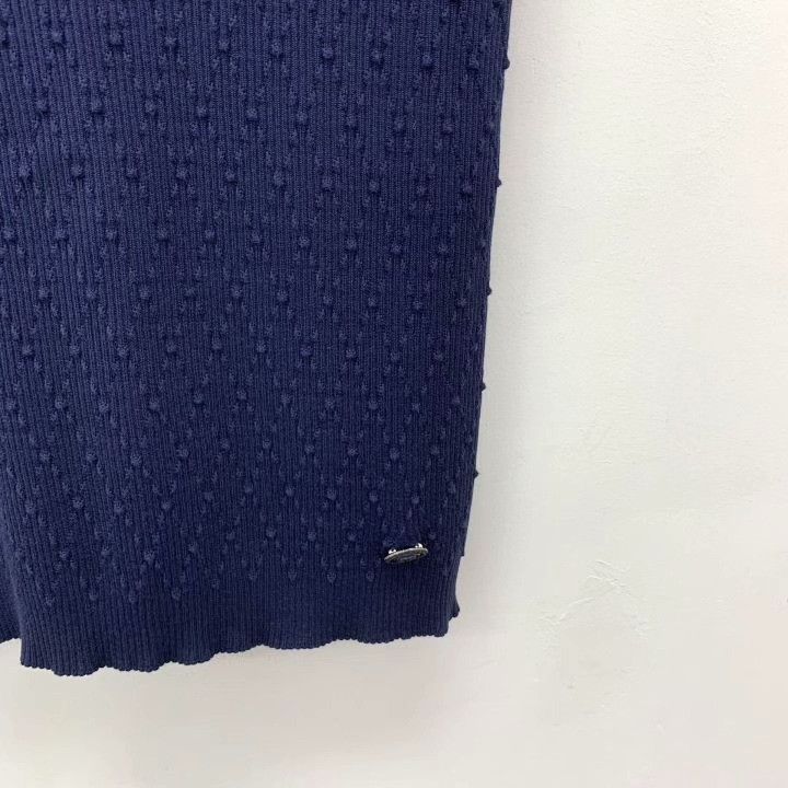 Chanel Chanel Dark Blue Double C Knit Top Size M / US 6-8 / IT 42-44 - 4 Thumbnail
