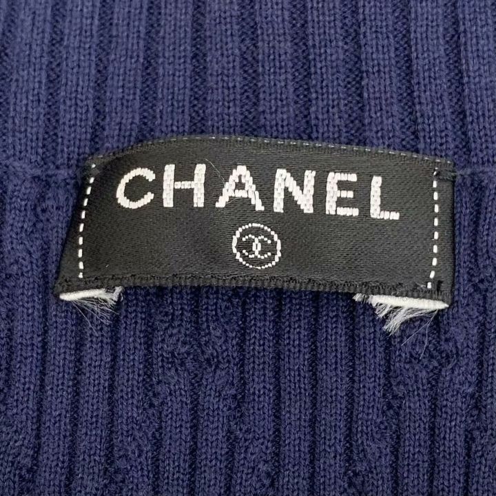 Chanel Chanel Dark Blue Double C Knit Top Size M / US 6-8 / IT 42-44 - 6 Thumbnail