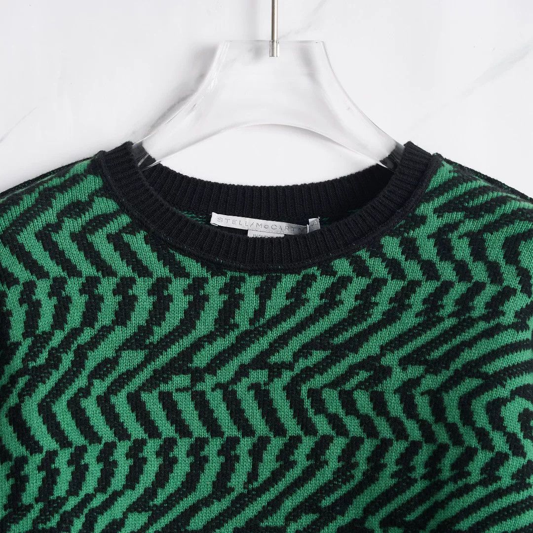 Stella McCartney Stella McCartney Women's Color-Blocked Jacquard Sweater Size M / US 6-8 / IT 42-44 - 2 Thumbnail