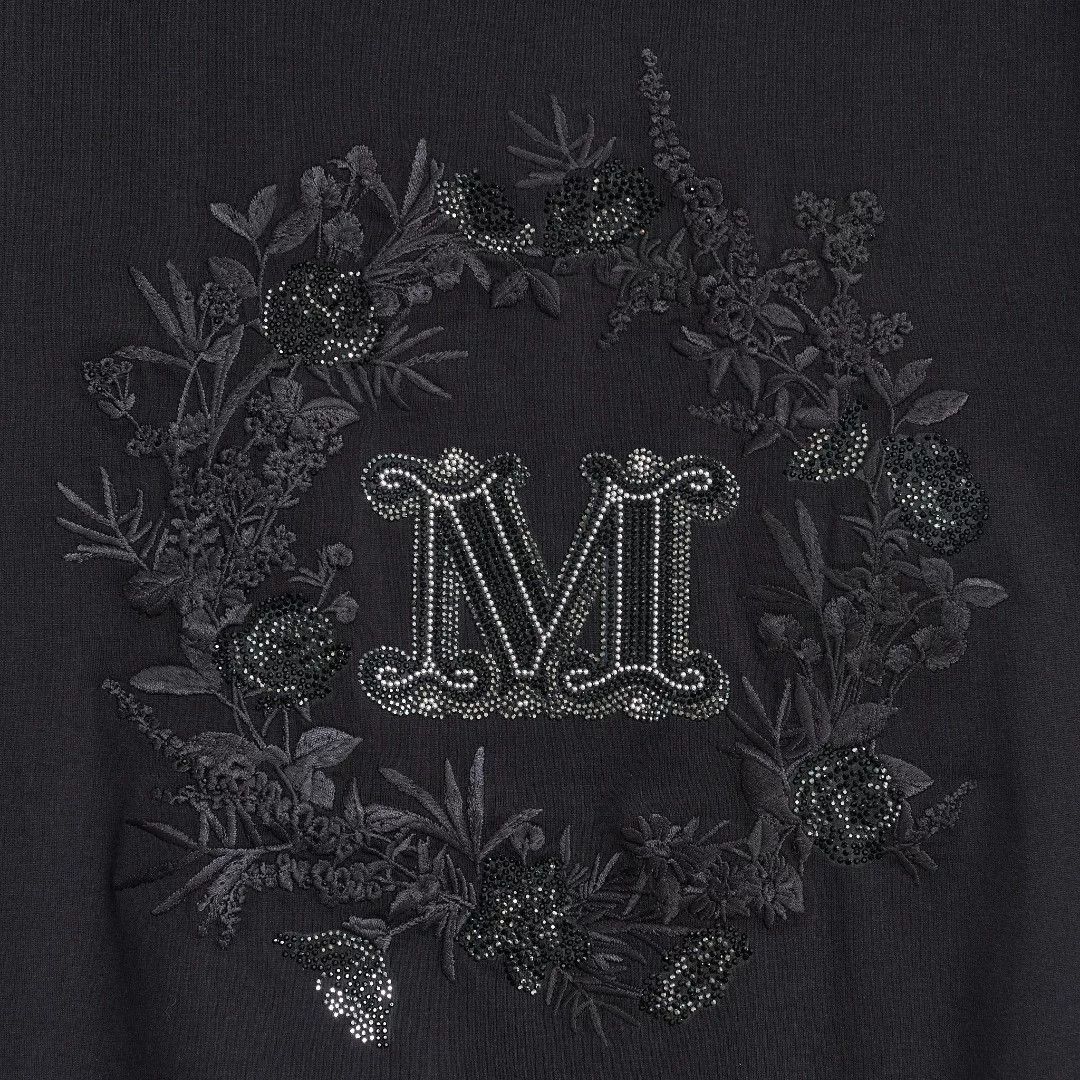 Max Mara Max Mara Women's Rhinestone Embroidered T-shirt Size M / US 6-8 / IT 42-44 - 4 Thumbnail