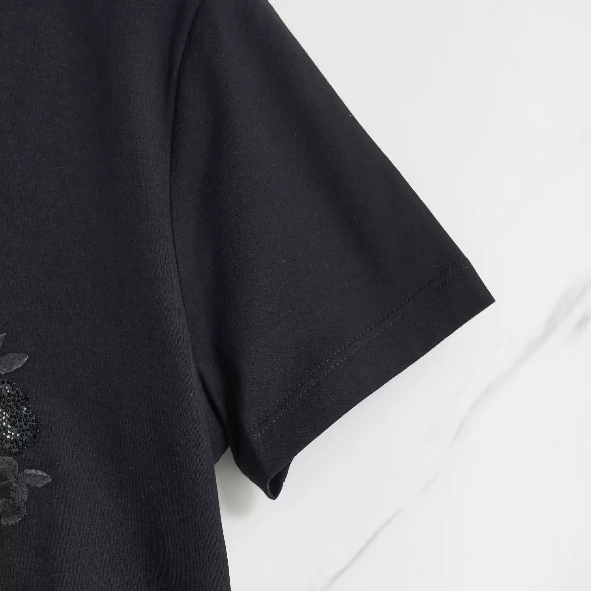 Max Mara Max Mara Women's Rhinestone Embroidered T-shirt Size M / US 6-8 / IT 42-44 - 3 Thumbnail