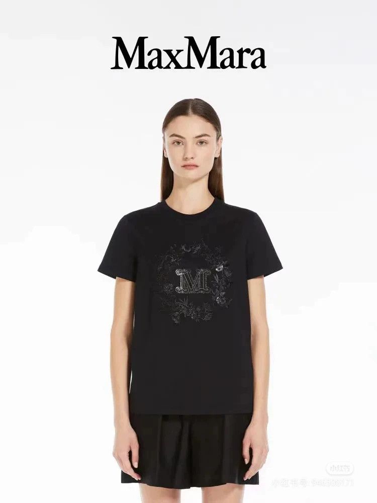 Max Mara Max Mara Women's Rhinestone Embroidered T-shirt Size M / US 6-8 / IT 42-44 - 8 Thumbnail