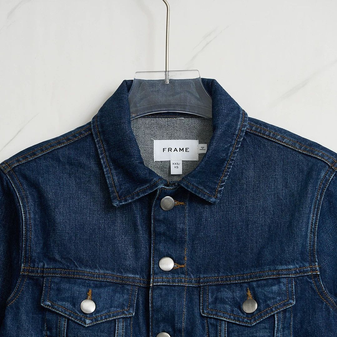 Frame Frame Women's Spliced Denim Jacket Size M / US 6-8 / IT 42-44 - 2 Thumbnail