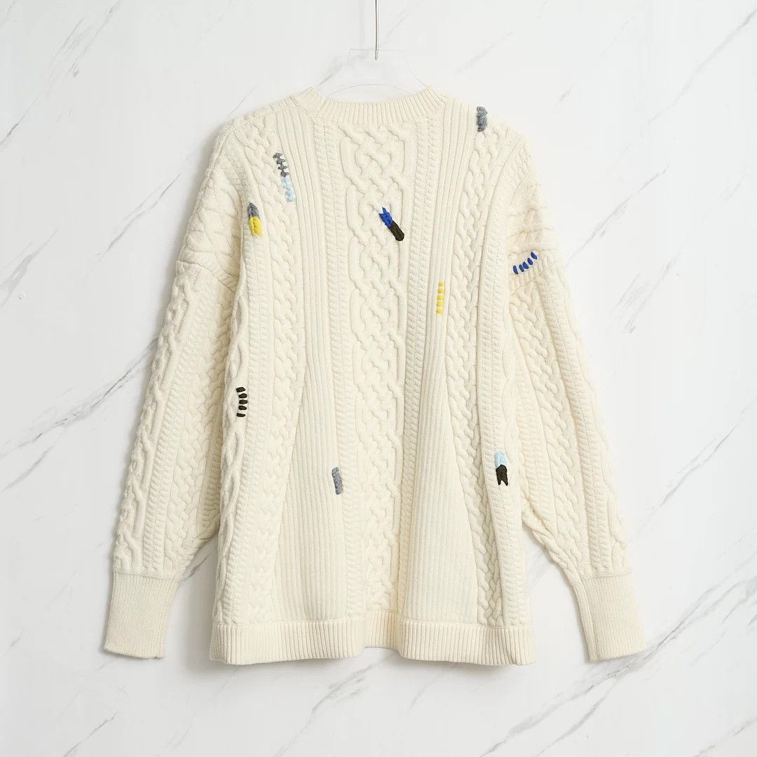 NANGA Nagonstans Women's Loose Cable Knit Sweater Size M / US 6-8 / IT 42-44 - 5 Thumbnail