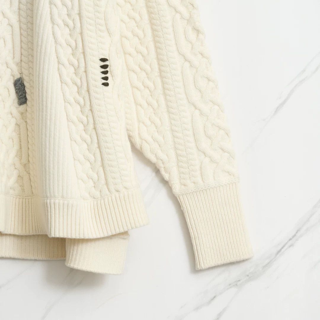 NANGA Nagonstans Women's Loose Cable Knit Sweater Size M / US 6-8 / IT 42-44 - 3 Thumbnail