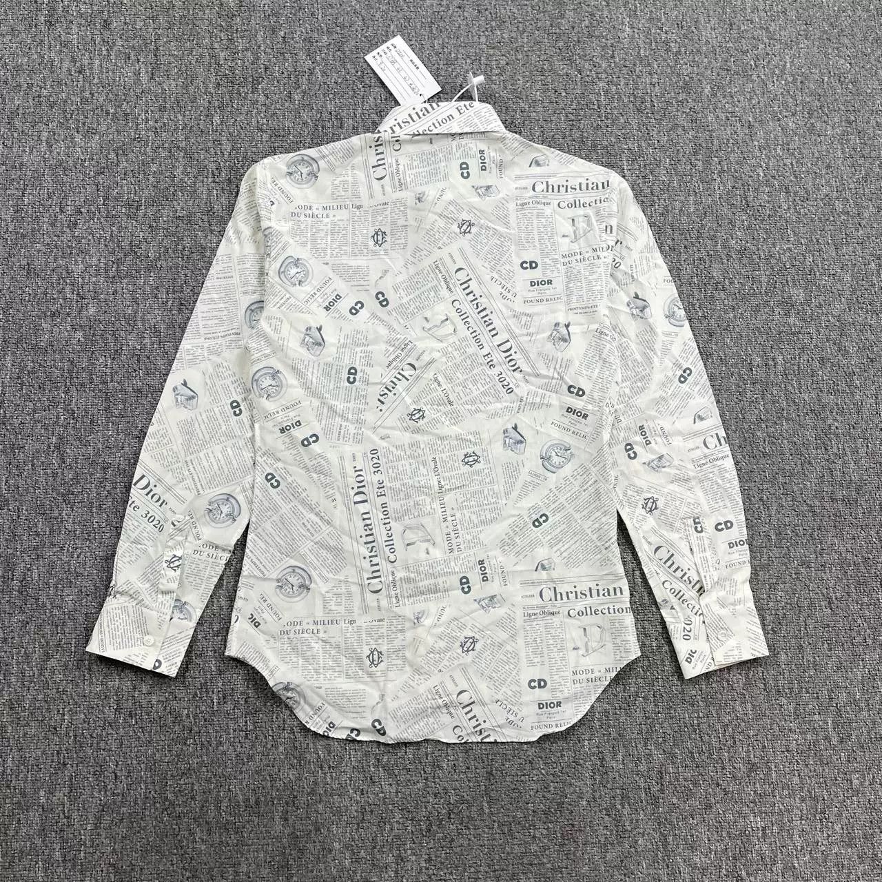 Dior Dior Newspaper Long Sleeve Shirt Size M / US 6-8 / IT 42-44 - 3 Thumbnail