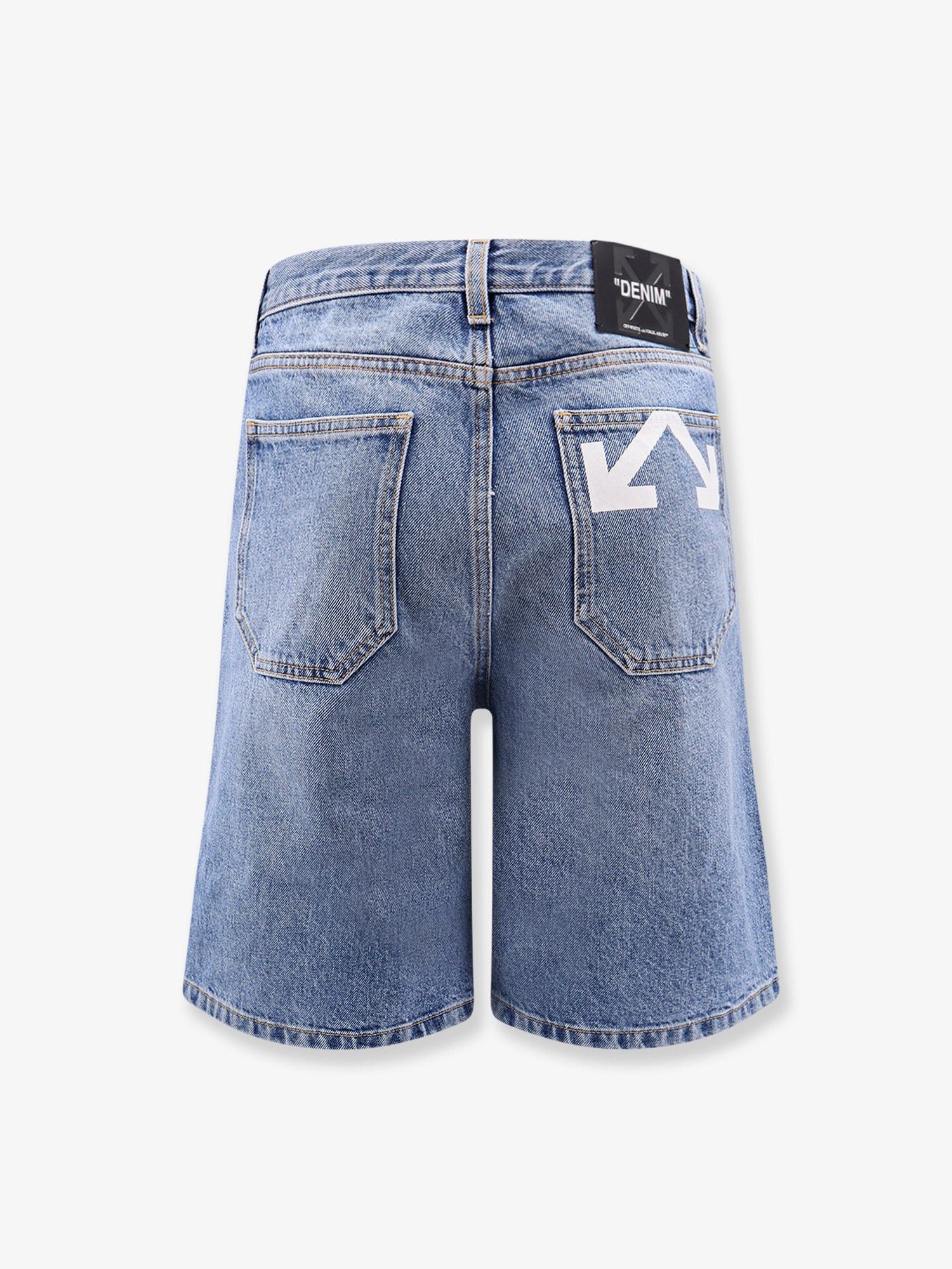 Off-White Half Arrow Denim Shorts Size US 31 - 2 Thumbnail