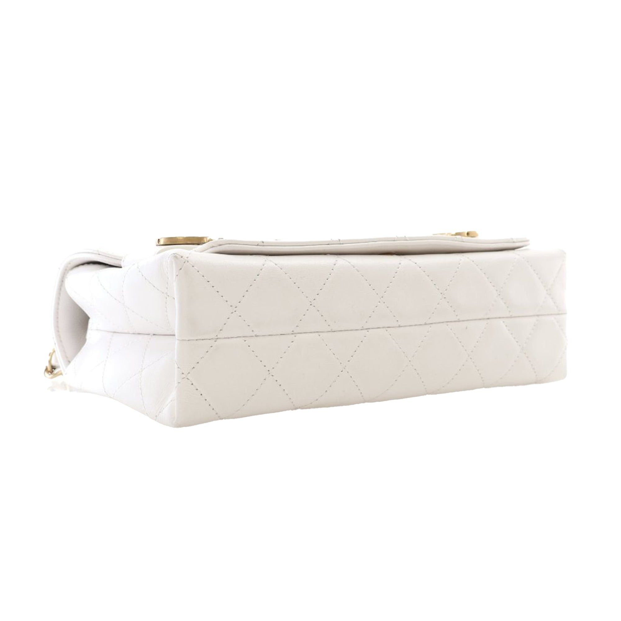 Chanel Medium Quilted Calfskin Logo Enchained Flap Size ONE SIZE - 6 Thumbnail