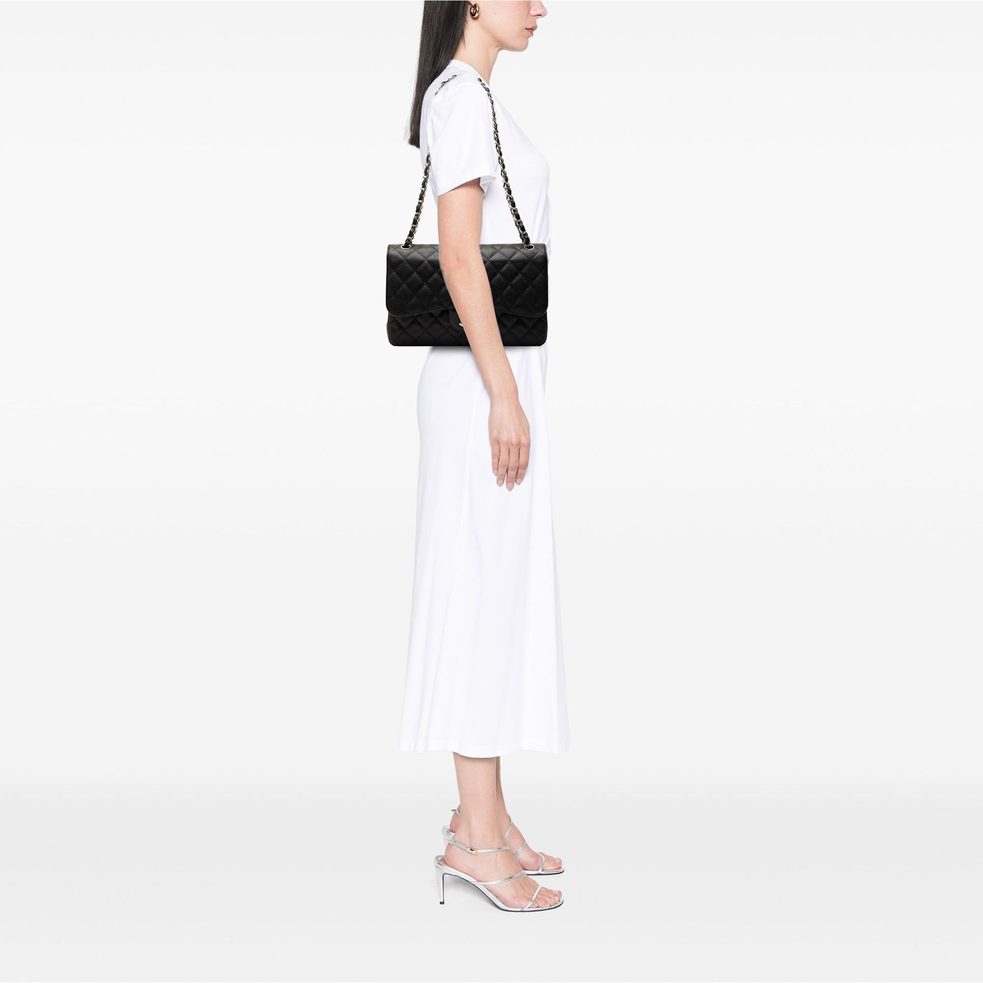 Chanel Jumbo Classic Caviar Double Flap Size ONE SIZE - 7 Thumbnail