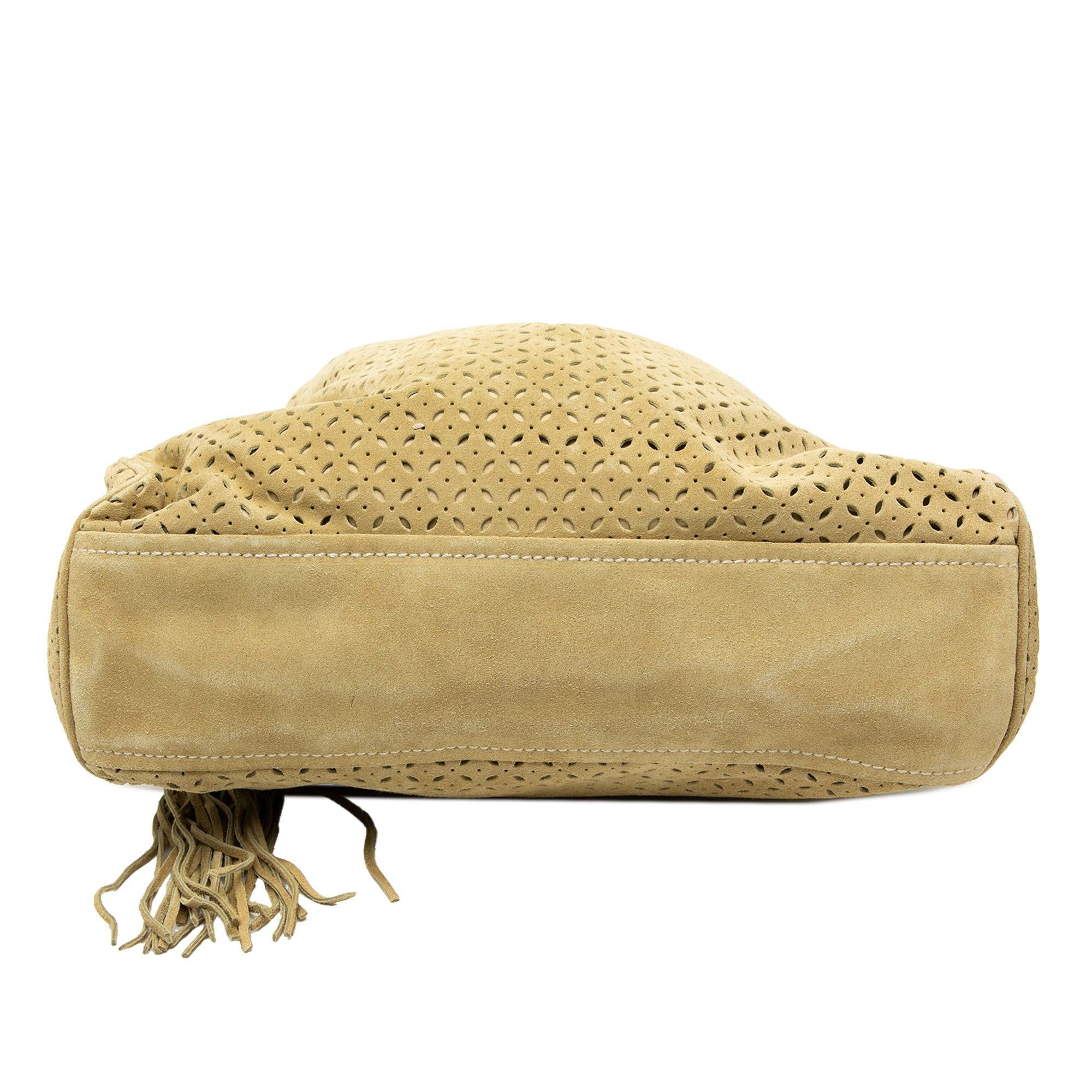 Miu Miu Laser Cut Suede Bamboo Top Handle Bag Size ONE SIZE - 3 Thumbnail