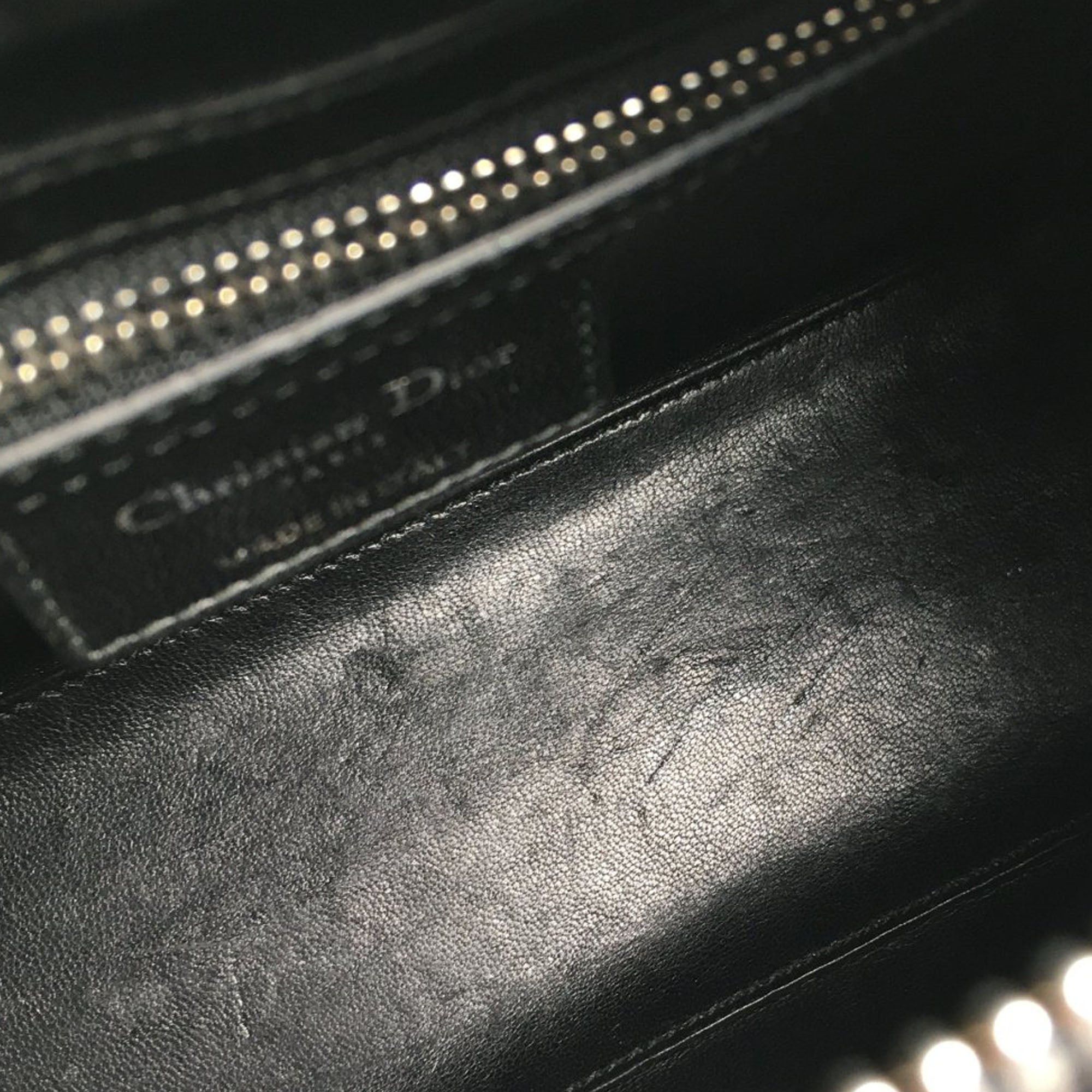 Dior Medium Patent Sequin Embroidered Lady Dior Size ONE SIZE - 5 Thumbnail