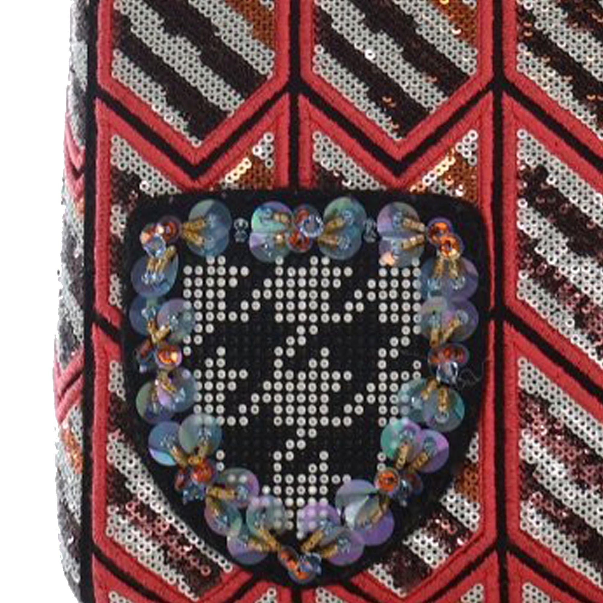 Dior Medium Patent Sequin Embroidered Lady Dior Size ONE SIZE - 7 Thumbnail