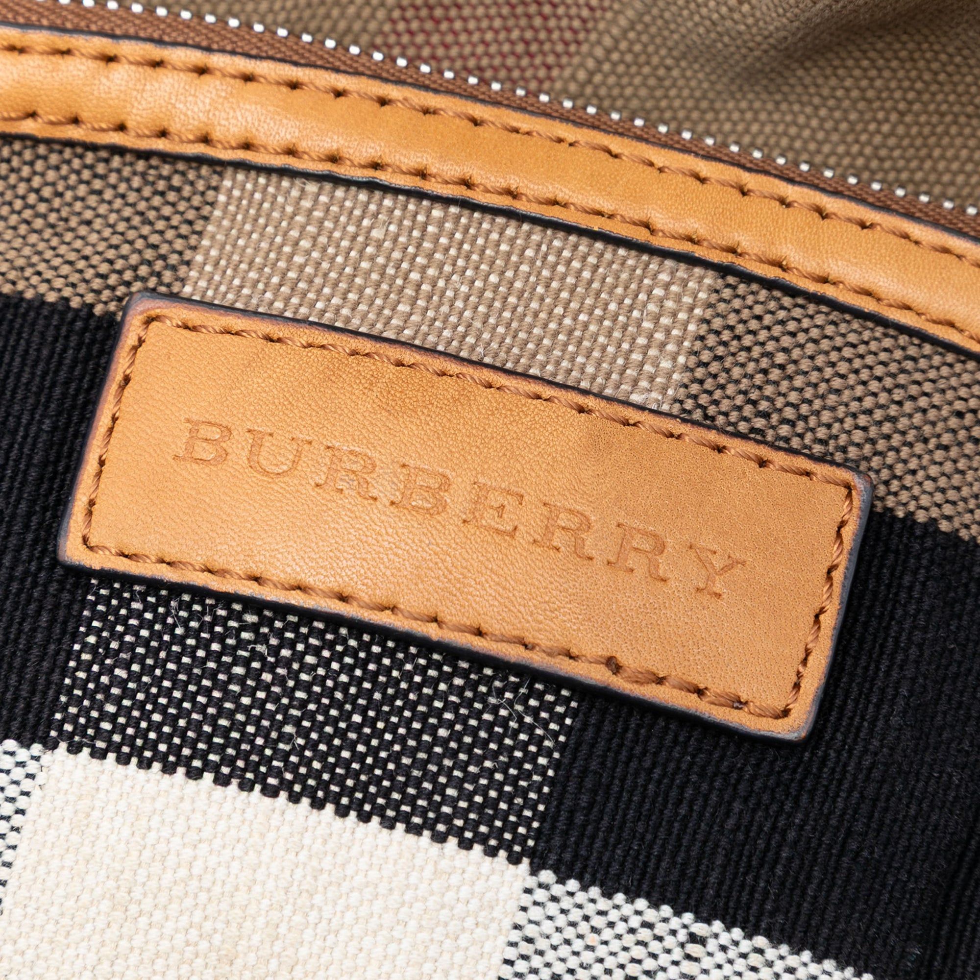 Burberry Mini Mega Check Canvas Ashby Tassel Bucket Bag Size ONE SIZE - 6 Thumbnail